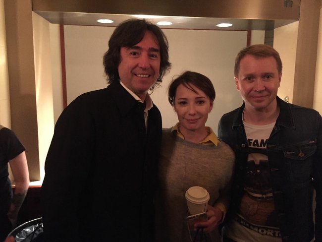 With Chulpan and Evgeny