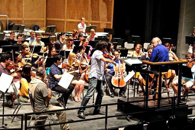 Rehearsal with Lorin Maazel